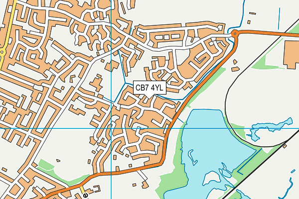 CB7 4YL map - OS VectorMap District (Ordnance Survey)