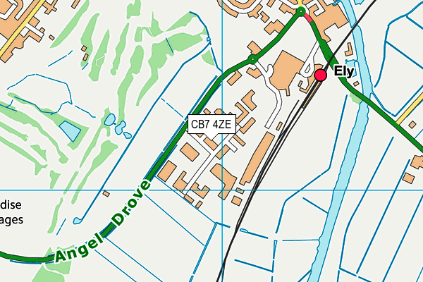 CB7 4ZE map - OS VectorMap District (Ordnance Survey)