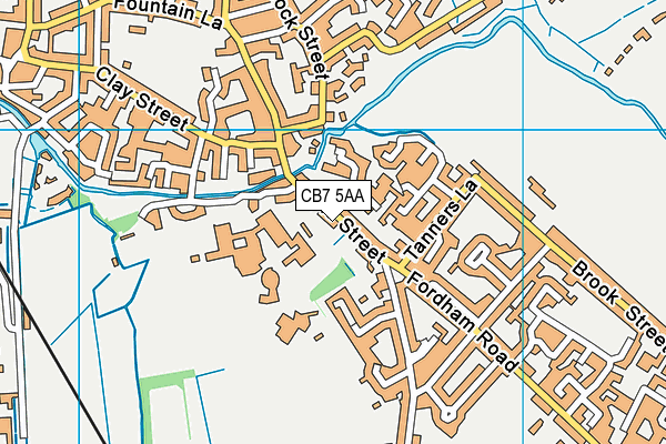 St Andrew's CofE Primary School map (CB7 5AA) - OS VectorMap District (Ordnance Survey)