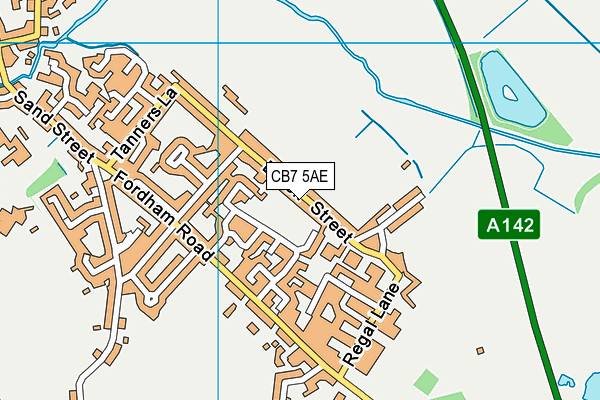 CB7 5AE map - OS VectorMap District (Ordnance Survey)
