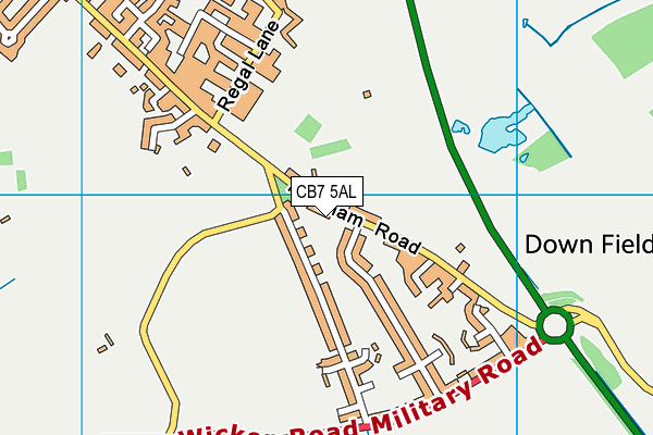 CB7 5AL map - OS VectorMap District (Ordnance Survey)