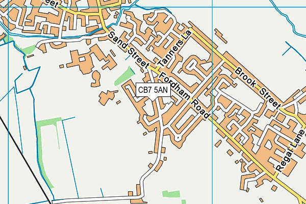 CB7 5AN map - OS VectorMap District (Ordnance Survey)