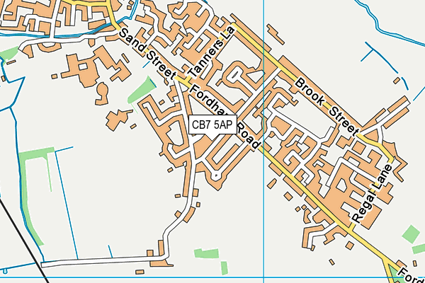CB7 5AP map - OS VectorMap District (Ordnance Survey)