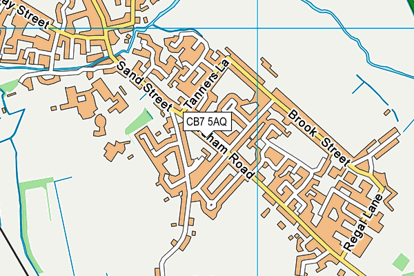CB7 5AQ map - OS VectorMap District (Ordnance Survey)