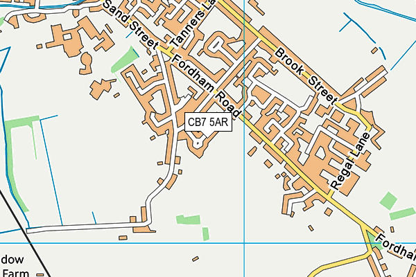 CB7 5AR map - OS VectorMap District (Ordnance Survey)