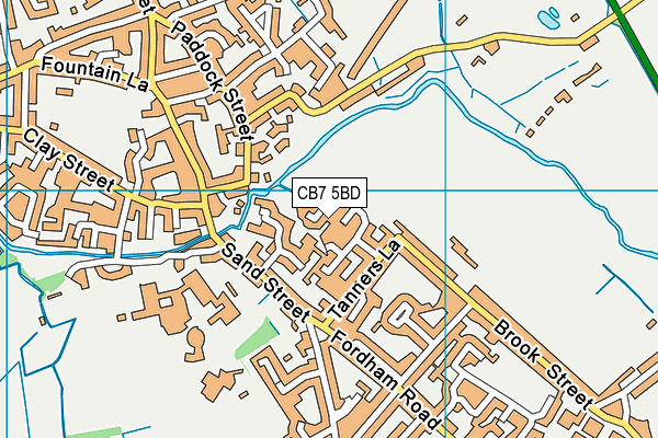 CB7 5BD map - OS VectorMap District (Ordnance Survey)