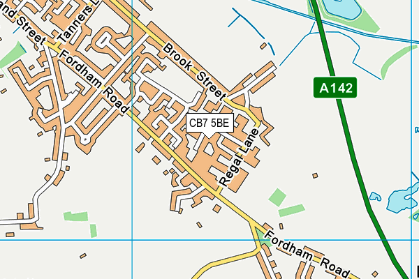 CB7 5BE map - OS VectorMap District (Ordnance Survey)