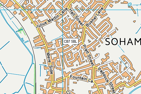 CB7 5BL map - OS VectorMap District (Ordnance Survey)