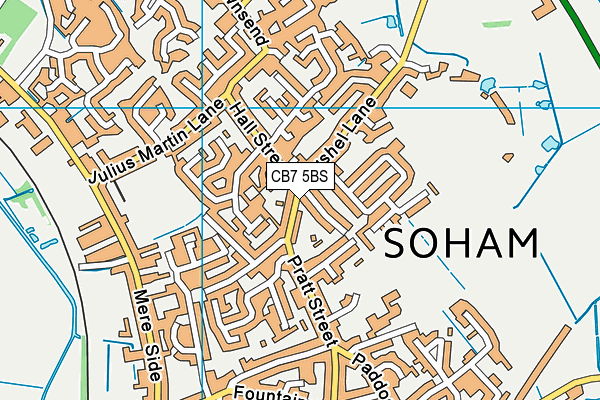 CB7 5BS map - OS VectorMap District (Ordnance Survey)