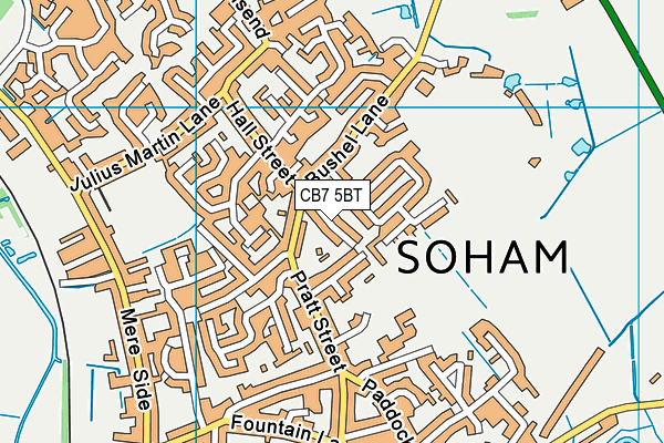 CB7 5BT map - OS VectorMap District (Ordnance Survey)