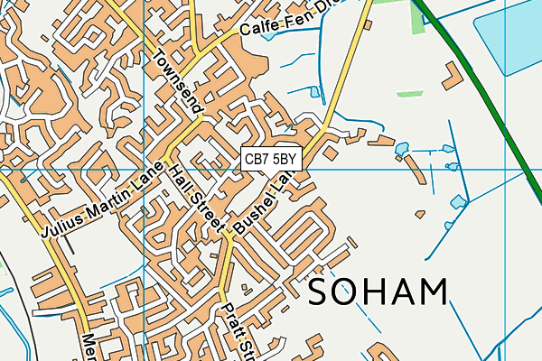 CB7 5BY map - OS VectorMap District (Ordnance Survey)