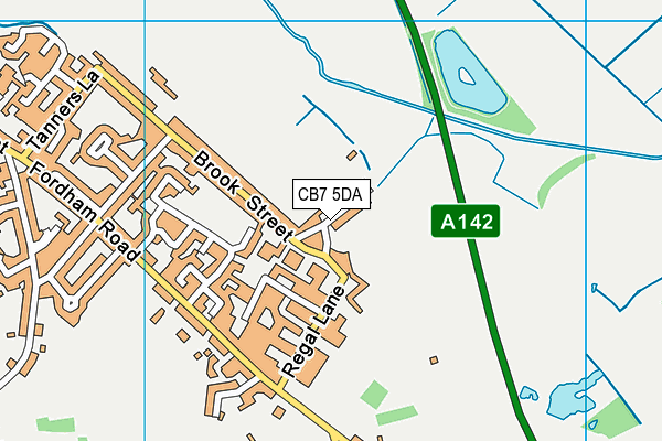 CB7 5DA map - OS VectorMap District (Ordnance Survey)