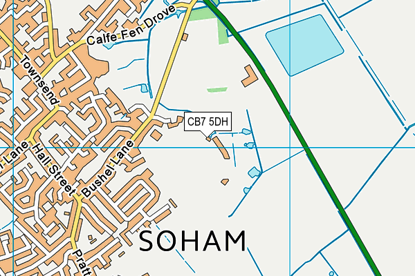 CB7 5DH map - OS VectorMap District (Ordnance Survey)