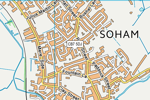 CB7 5DJ map - OS VectorMap District (Ordnance Survey)