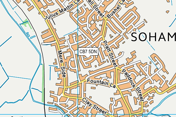 CB7 5DN map - OS VectorMap District (Ordnance Survey)