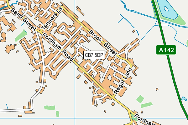 CB7 5DP map - OS VectorMap District (Ordnance Survey)