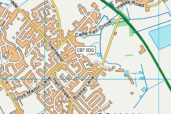 CB7 5DQ map - OS VectorMap District (Ordnance Survey)