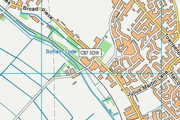 CB7 5DW map - OS VectorMap District (Ordnance Survey)