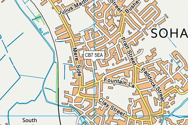 CB7 5EA map - OS VectorMap District (Ordnance Survey)