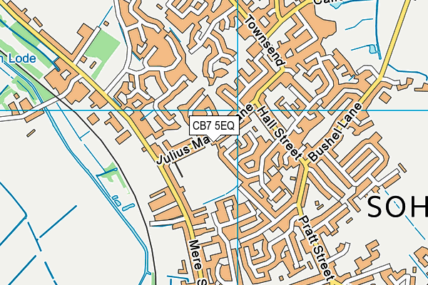Soham Town Rangers Football Club map (CB7 5EQ) - OS VectorMap District (Ordnance Survey)