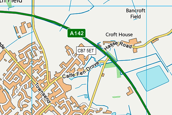 CB7 5ET map - OS VectorMap District (Ordnance Survey)