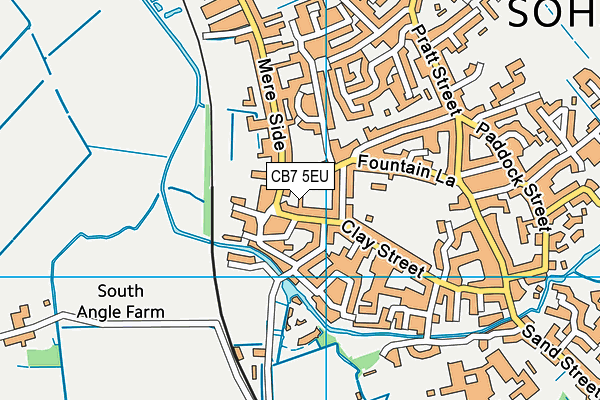 CB7 5EU map - OS VectorMap District (Ordnance Survey)