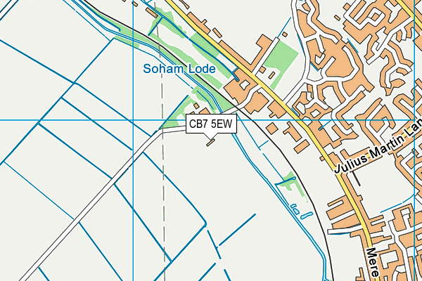 CB7 5EW map - OS VectorMap District (Ordnance Survey)