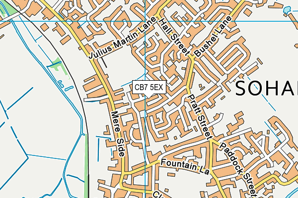 CB7 5EX map - OS VectorMap District (Ordnance Survey)