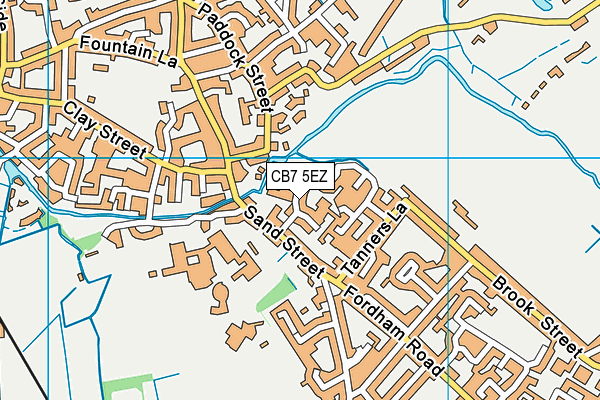 CB7 5EZ map - OS VectorMap District (Ordnance Survey)