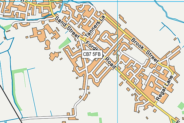 CB7 5FB map - OS VectorMap District (Ordnance Survey)
