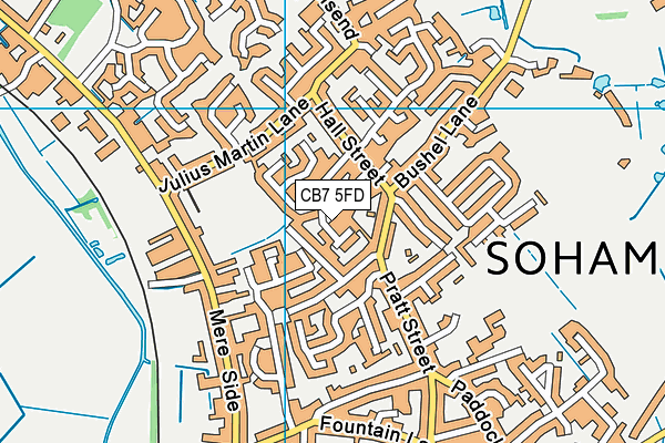 CB7 5FD map - OS VectorMap District (Ordnance Survey)