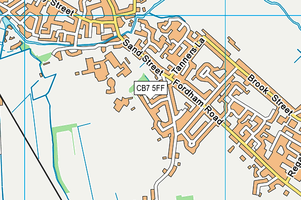 CB7 5FF map - OS VectorMap District (Ordnance Survey)