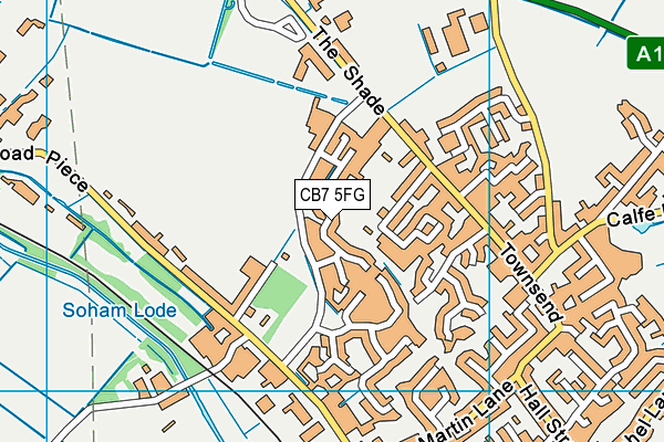 CB7 5FG map - OS VectorMap District (Ordnance Survey)
