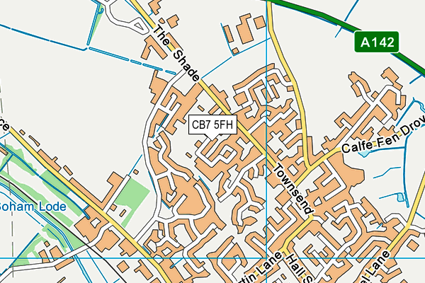 CB7 5FH map - OS VectorMap District (Ordnance Survey)