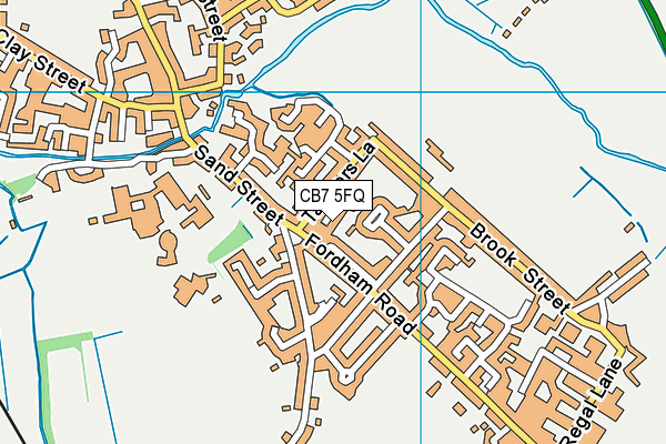 CB7 5FQ map - OS VectorMap District (Ordnance Survey)