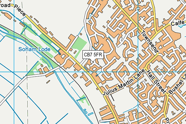 CB7 5FR map - OS VectorMap District (Ordnance Survey)