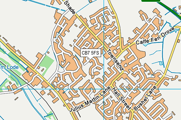 CB7 5FS map - OS VectorMap District (Ordnance Survey)