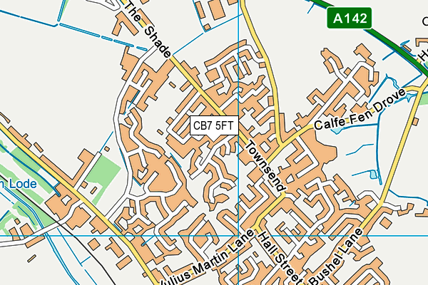CB7 5FT map - OS VectorMap District (Ordnance Survey)