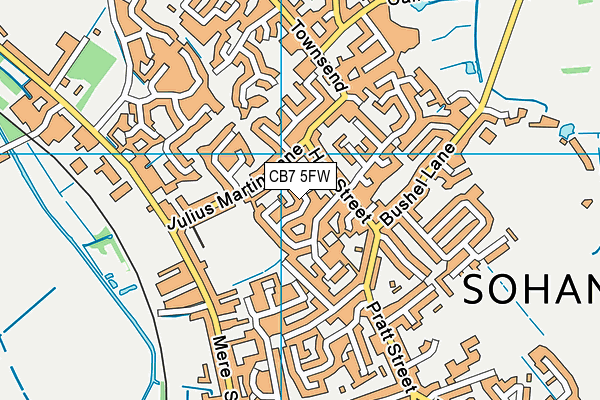 CB7 5FW map - OS VectorMap District (Ordnance Survey)