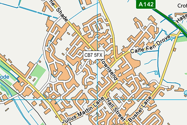 CB7 5FX map - OS VectorMap District (Ordnance Survey)