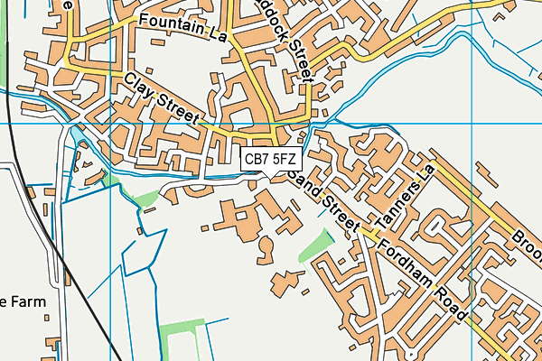 CB7 5FZ map - OS VectorMap District (Ordnance Survey)