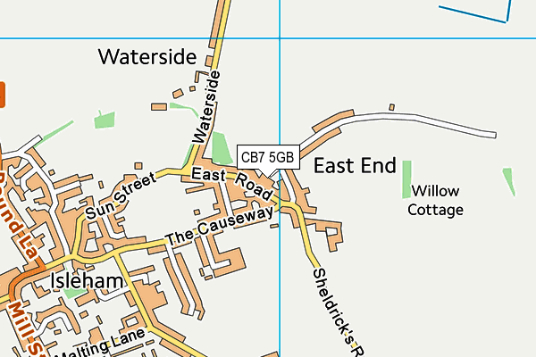 CB7 5GB map - OS VectorMap District (Ordnance Survey)