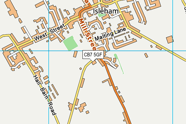 CB7 5GF map - OS VectorMap District (Ordnance Survey)