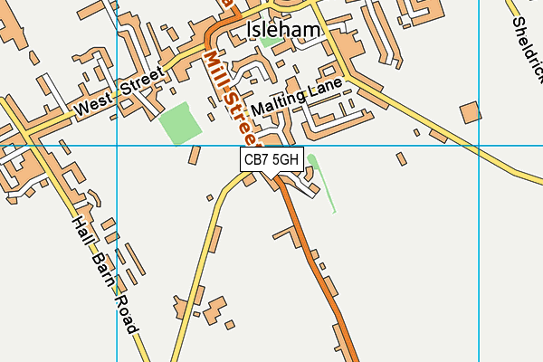 CB7 5GH map - OS VectorMap District (Ordnance Survey)