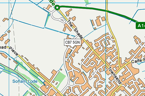 CB7 5GN map - OS VectorMap District (Ordnance Survey)
