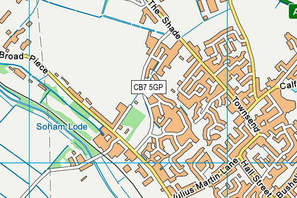 CB7 5GP map - OS VectorMap District (Ordnance Survey)