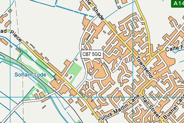CB7 5GQ map - OS VectorMap District (Ordnance Survey)