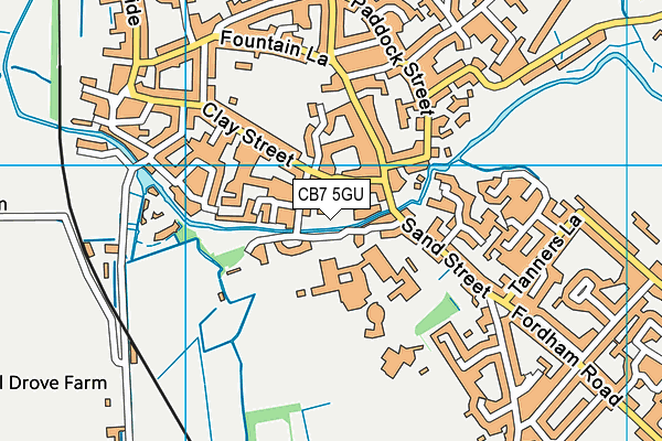 CB7 5GU map - OS VectorMap District (Ordnance Survey)