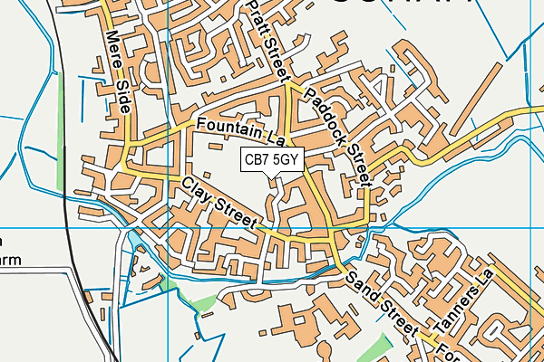 CB7 5GY map - OS VectorMap District (Ordnance Survey)