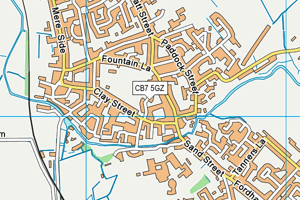 CB7 5GZ map - OS VectorMap District (Ordnance Survey)